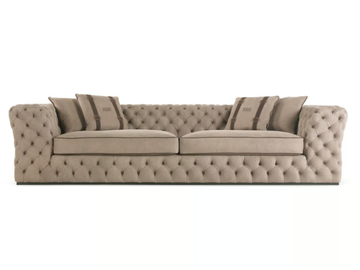 KING'S CROSS - 3 seater tufted leather sofa by Gianfranco Ferré Home - view 2